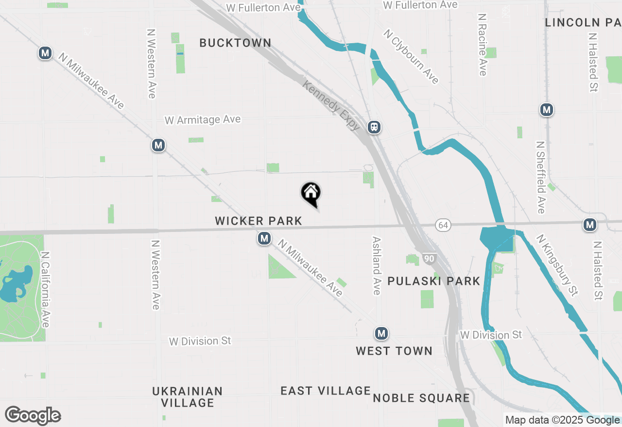 Map of 1629 N Honore Street #2, Chicago, IL 60622