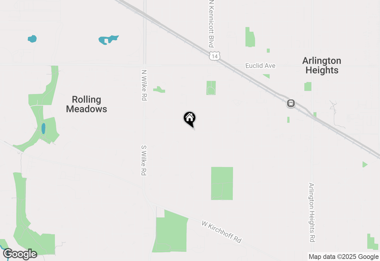 Map of 1210 W Sigwalt Street, Arlington Heights, IL 60005