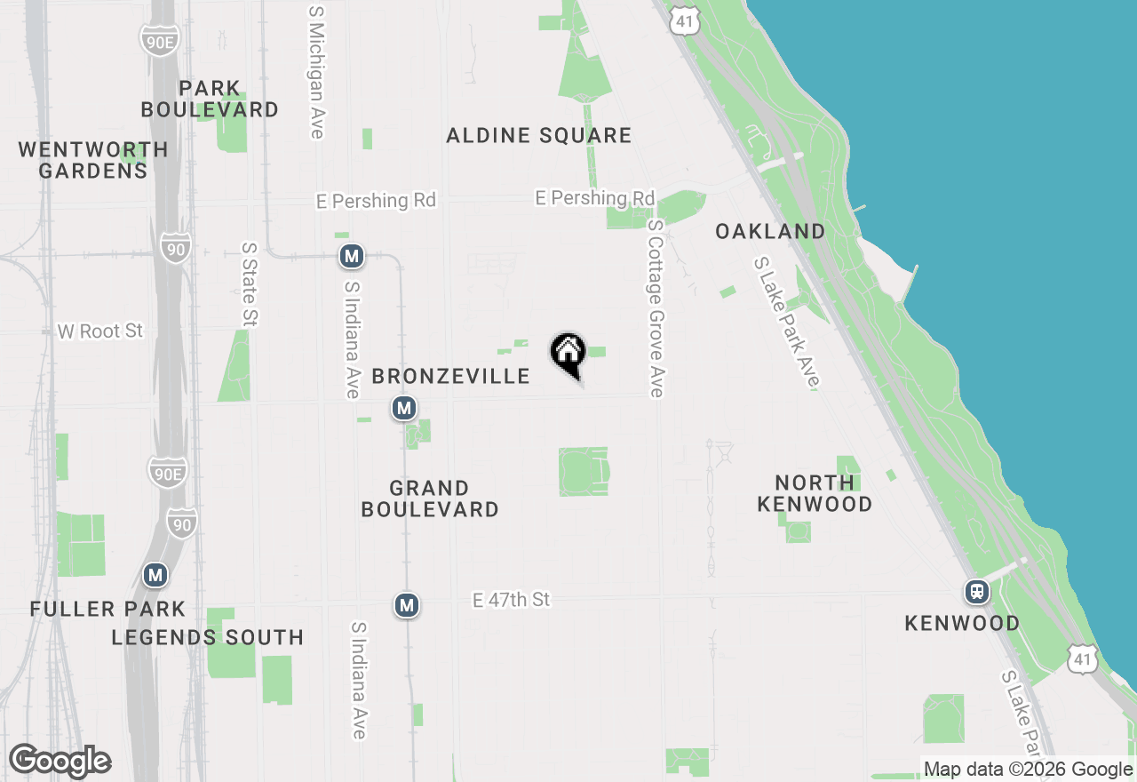 Map of 614 E 43rd Street, Chicago, IL 60653