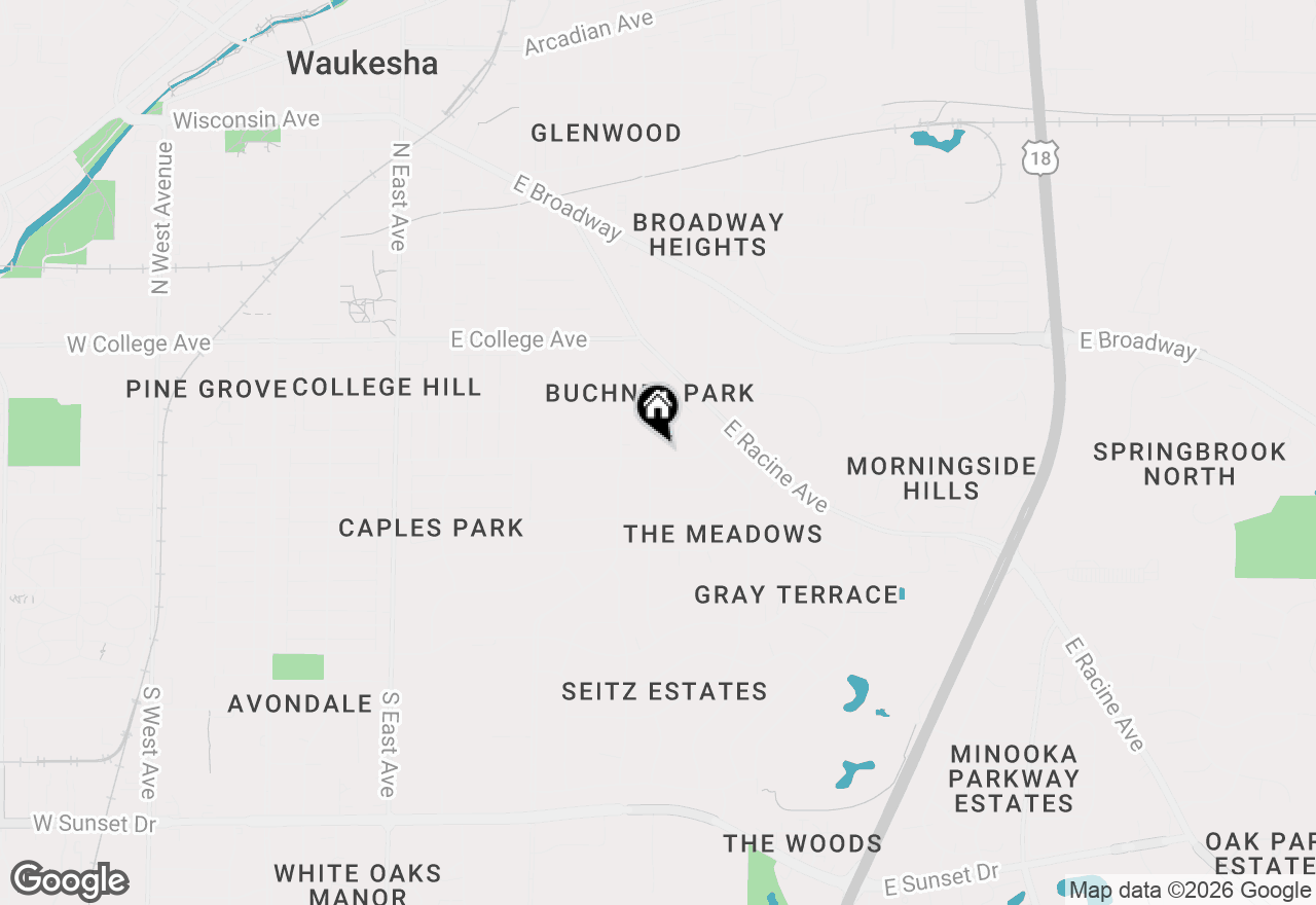 Map of 1004 E Newhall Ave, Waukesha, WI 53186