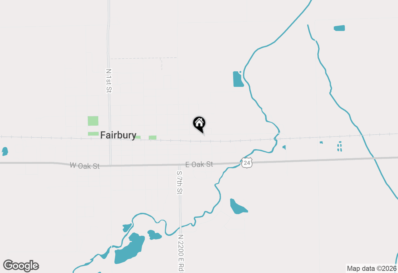 Map of 613 E Locust Street, Fairbury, IL 61739