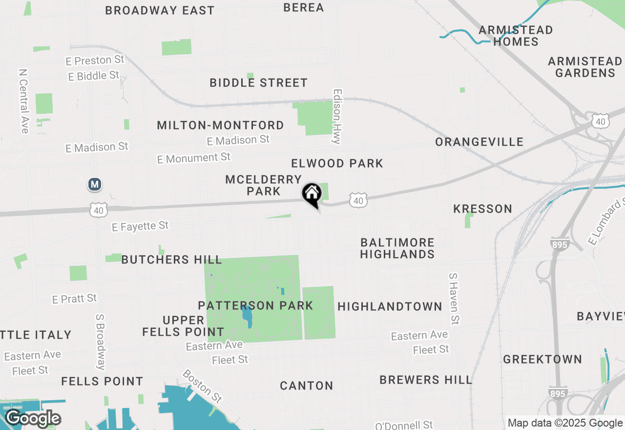 Map of 2942 E Fayette Street, Baltimore, MD 21224