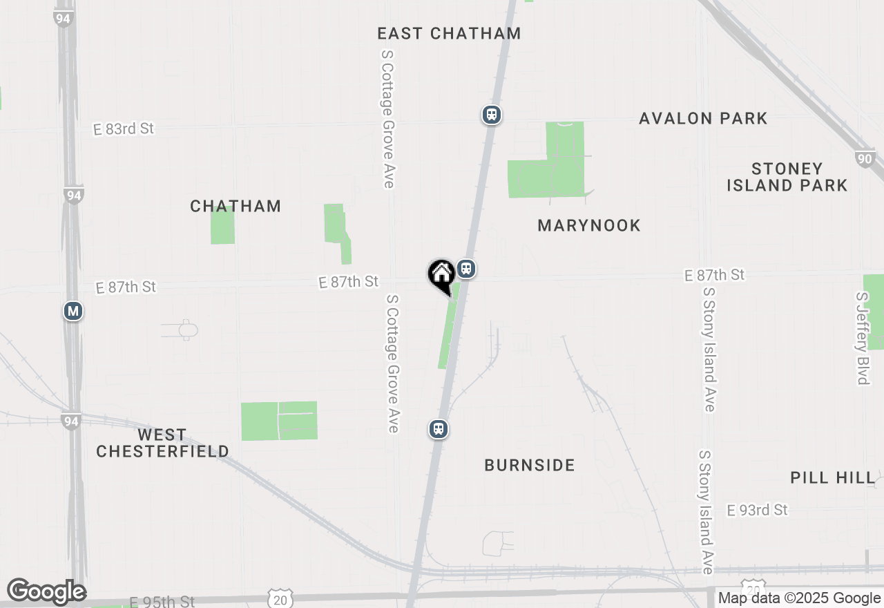 Map of 875 E 87th Place #3W, Chicago, IL 60619