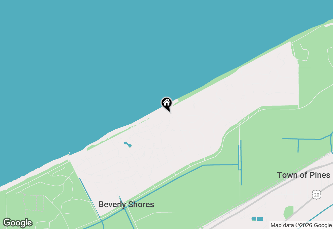 Map of 337 E Lake Front Drive, Beverly Shores, IN 46301