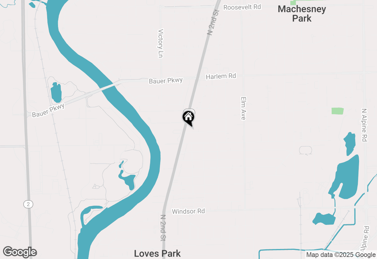 Map of 7507 N 2nd Street, Machesney Park, IL 61115