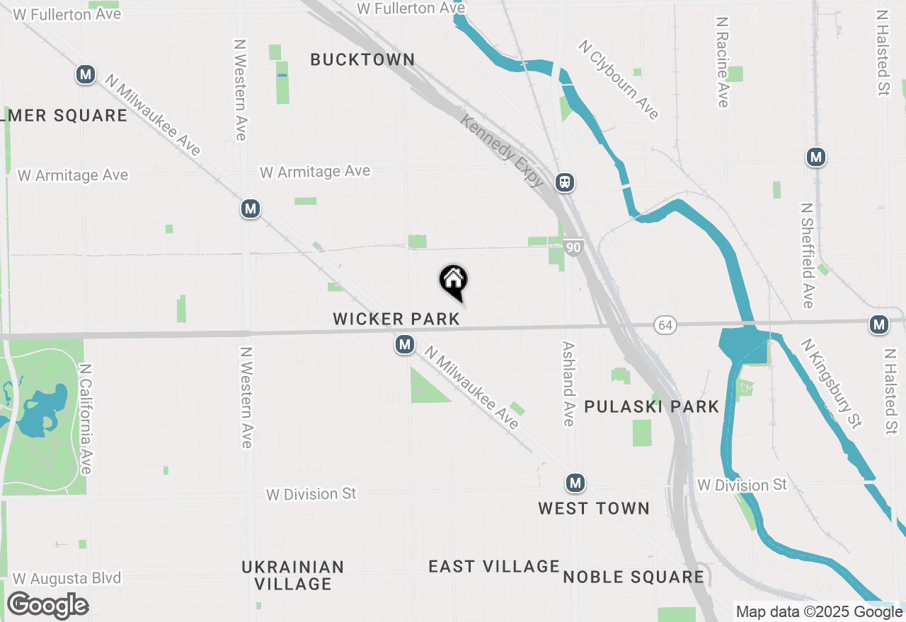 Map of 1627 N Wolcott Avenue, Chicago, IL 60622