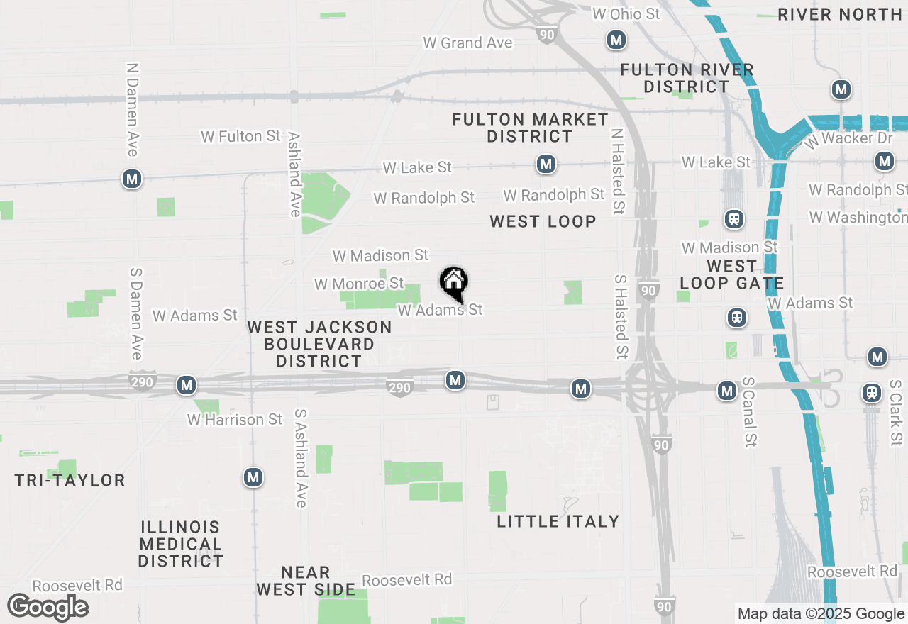 Map of 1201 W Adams Street #809, Chicago, IL 60607