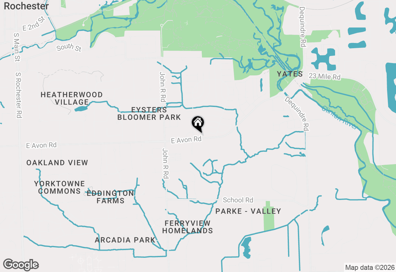 Map of 1221 E Avon Road, Rochester Hills, MI 48307