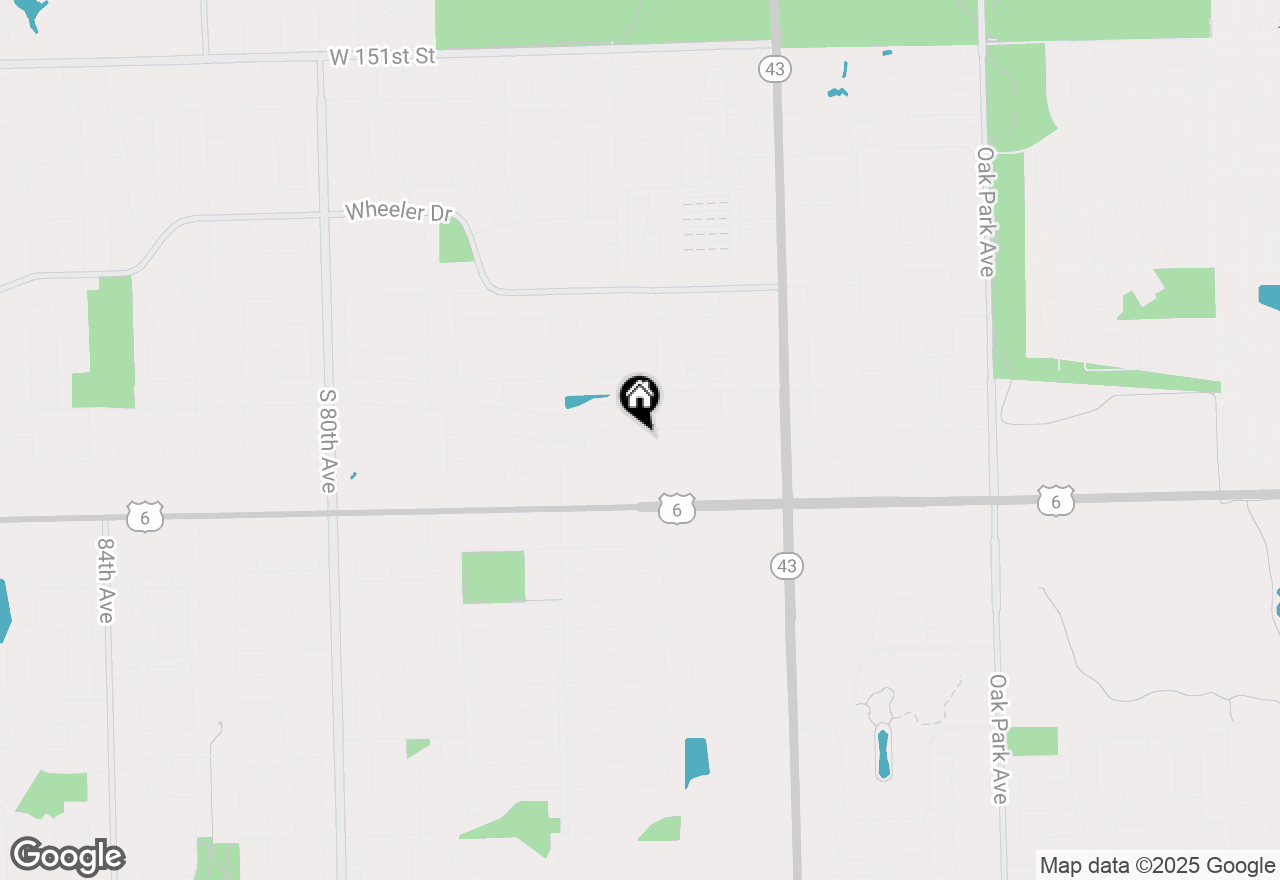 Map of 7417 Tiffany Drive #2B, Orland Park, IL 60462