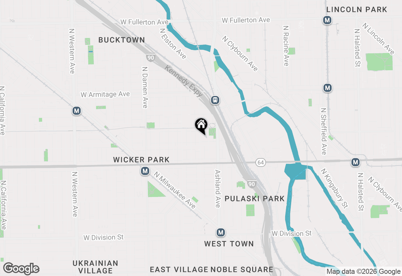 Map of 1735 N Paulina Street #419, Chicago, IL 60622