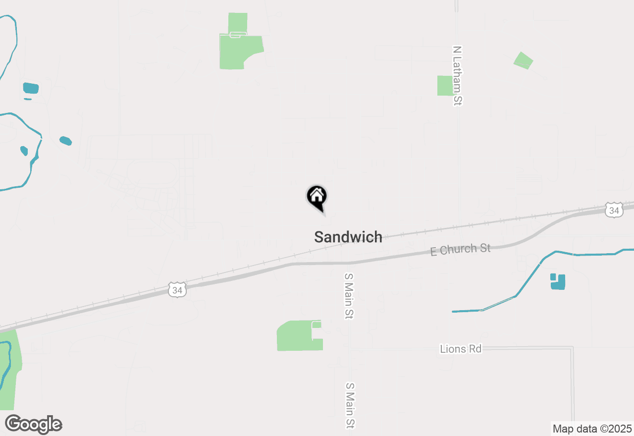 Map of 115 N Green Street, Sandwich, IL 60548