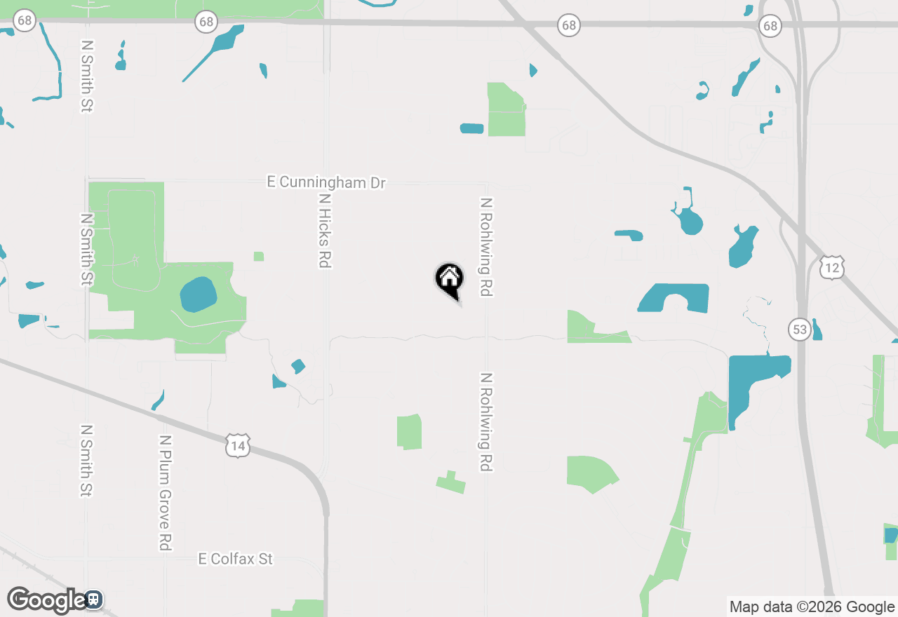Map of 707 E Monterey Road, Palatine, IL 60074