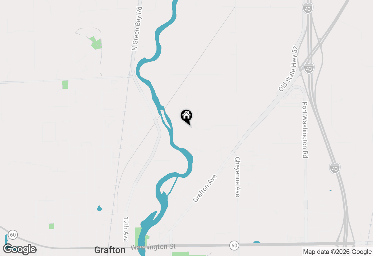 Map of 1545 Woodland Dr, Grafton, WI 53024