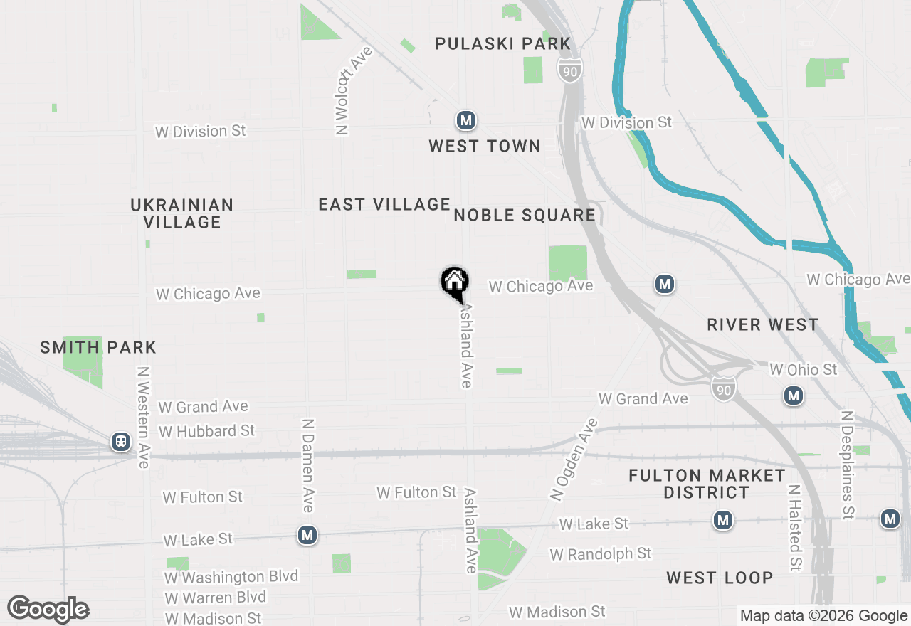 Map of 1617 W Superior Street #1R, Chicago, IL 60622