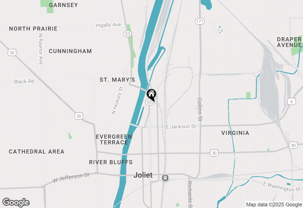 Map of 550 N Chicago Street, Joliet, IL 60432