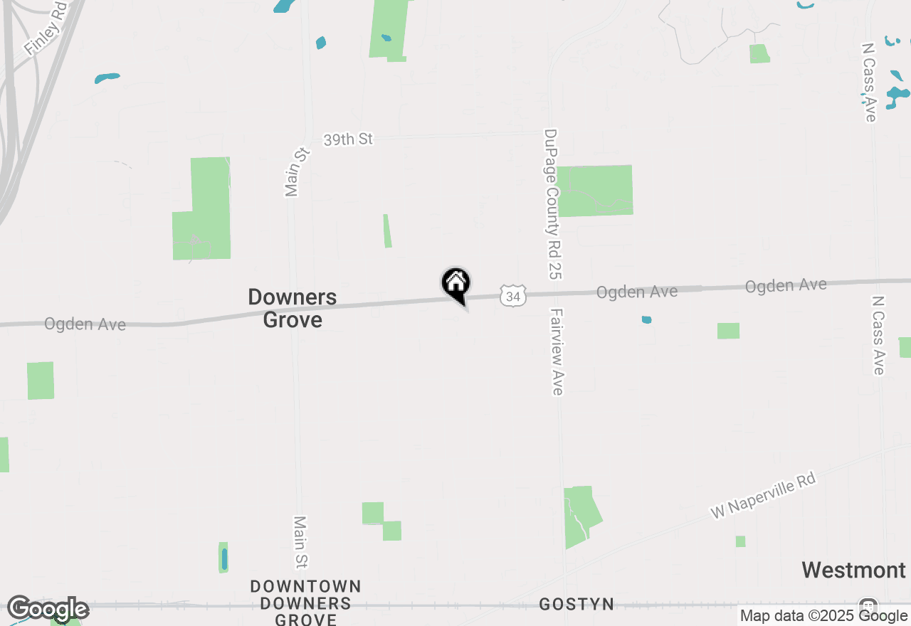 Map of 632 Dawn Place, Downers Grove, IL 60515