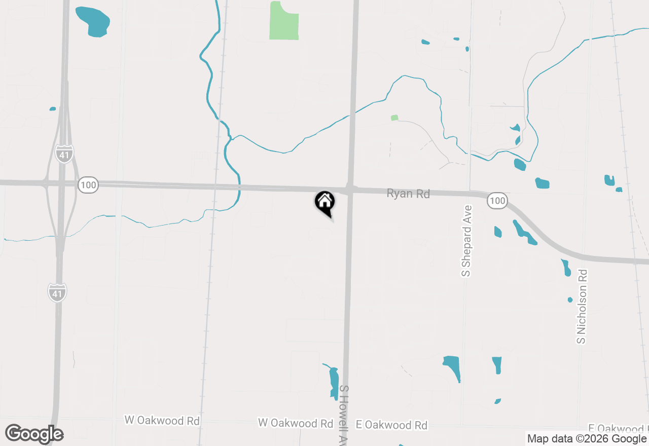 Map of 150 W Fairfield Ct, Oak Creek, WI 53154