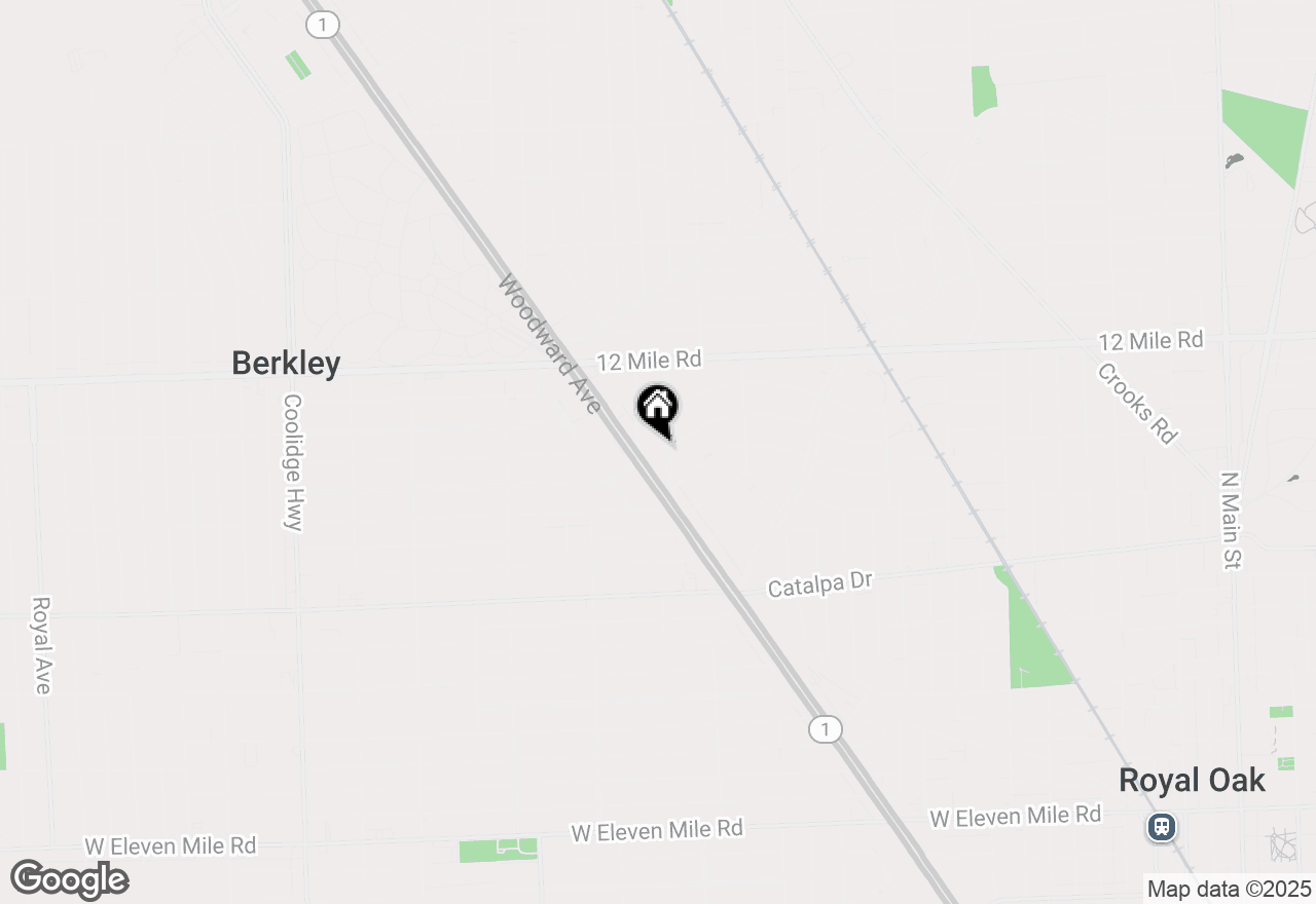 Map of 1409 Sunset Boulevard, Royal Oak, MI 48067