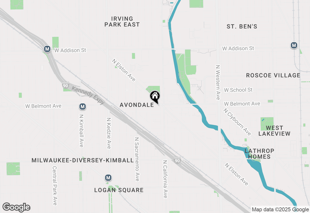 Map of 2839 W Belmont Avenue #405, Chicago, IL 60618