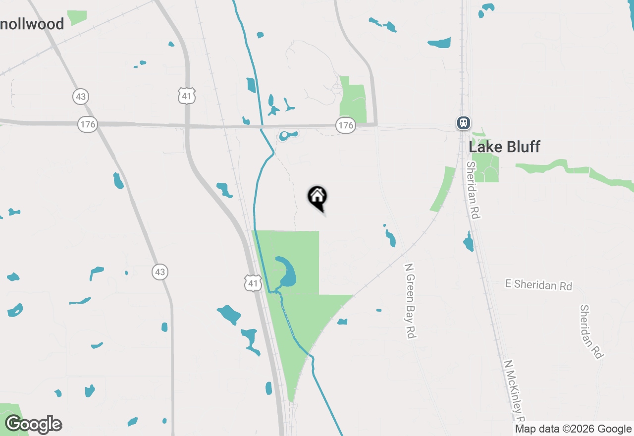 Map of 455 W Hawthorne Court, Lake Bluff, IL 60044