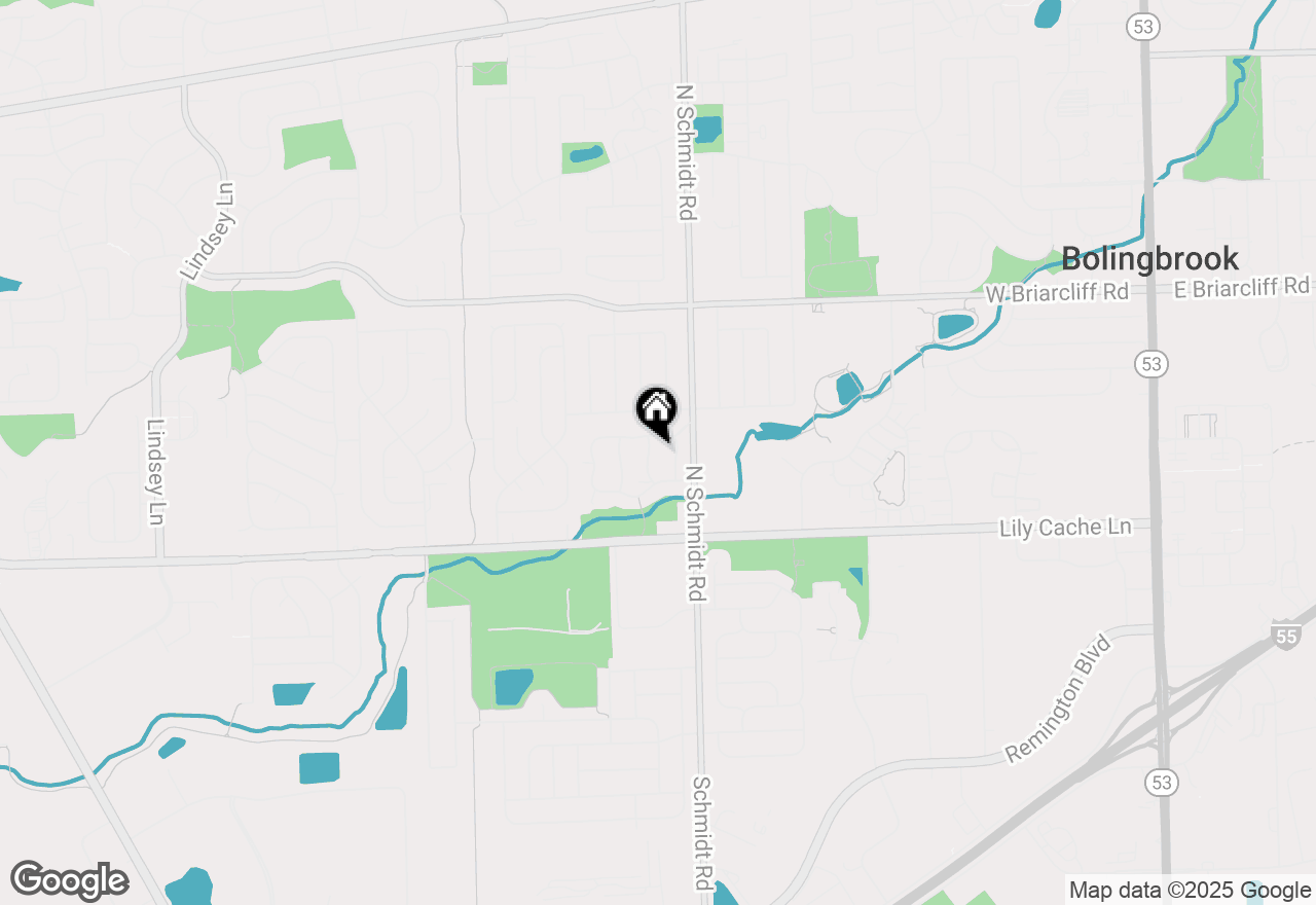 Map of 210 Mill Stream Drive, Bolingbrook, IL 60440