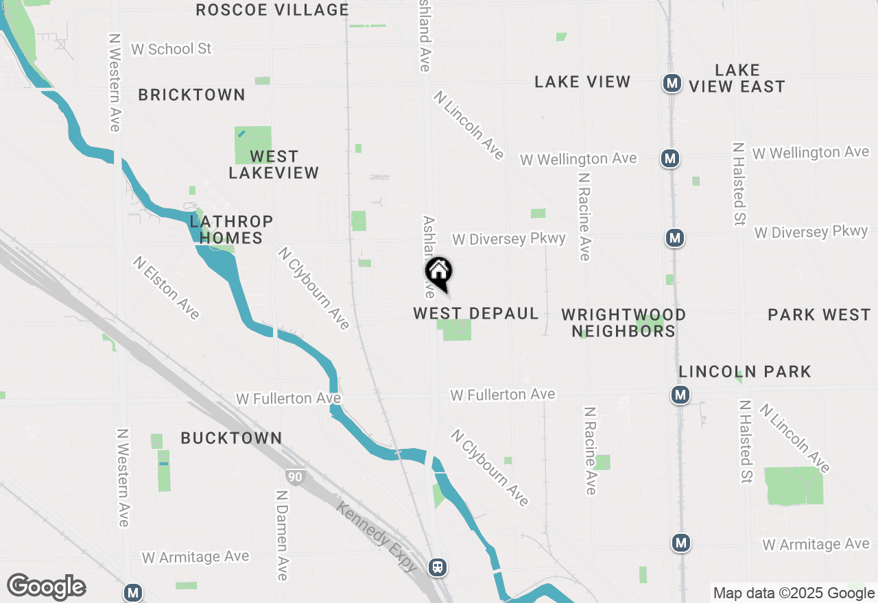Map of 2629 N Ashland Avenue #3A, Chicago, IL 60614