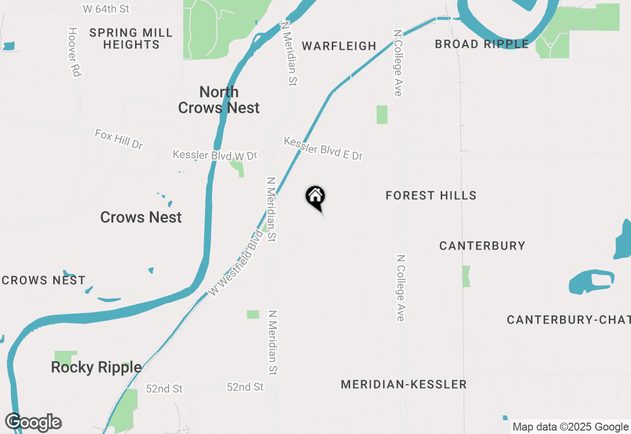 Map of 5735 N Delaware Street, Indianapolis, IN 46220