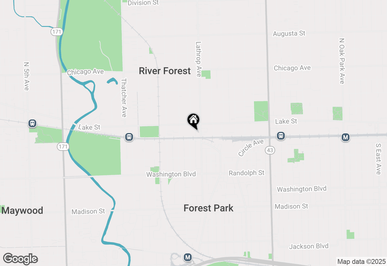 Map of 411 Ashland Avenue #5A, River Forest, IL 60305