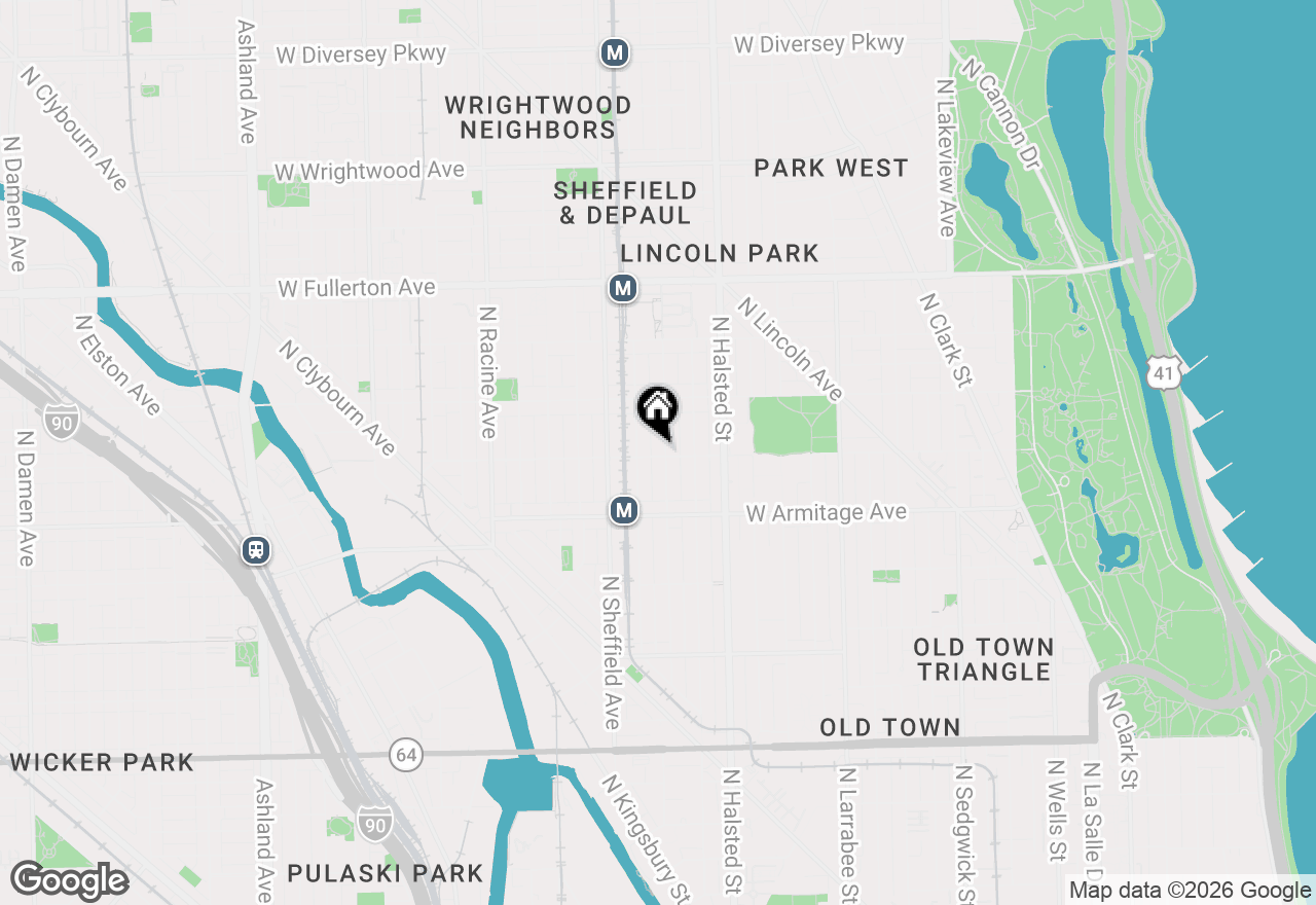 Map of (Address confidential), Chicago, Illinois 60614