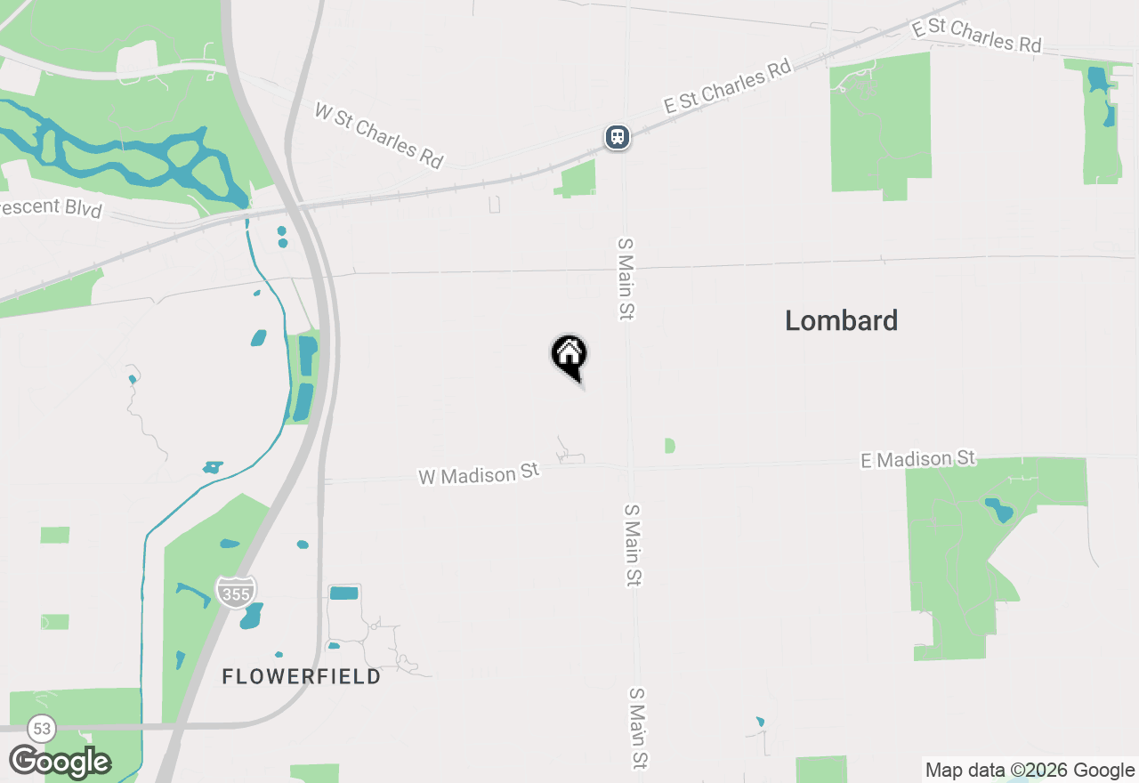 Map of 136 Green Valley Drive, Lombard, IL 60148