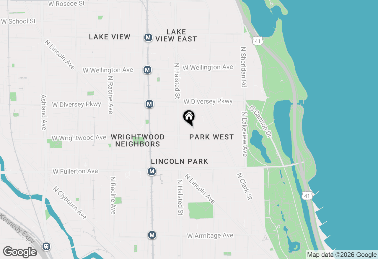 Map of 2621 N Burling, Chicago, IL 60614