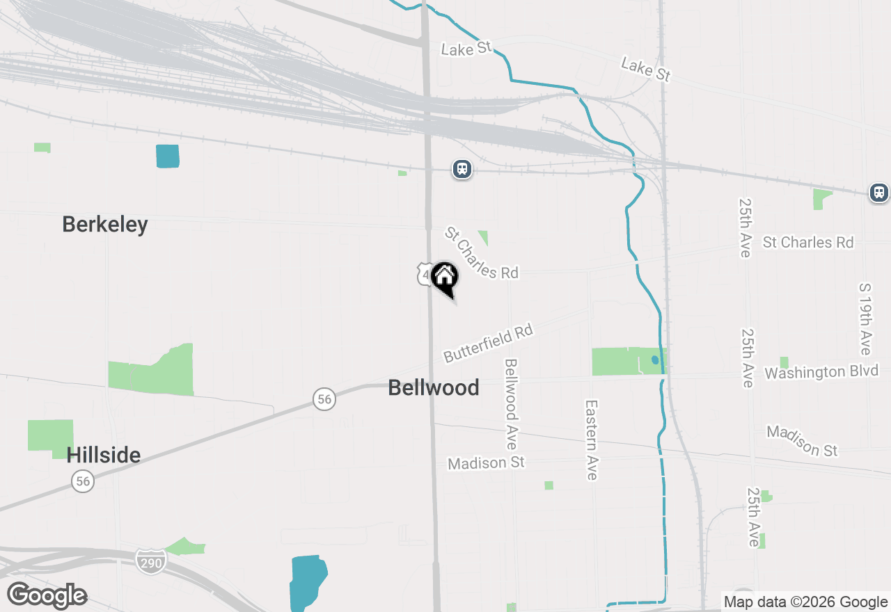 Map of 404 Frederick Avenue, Bellwood, IL 60104