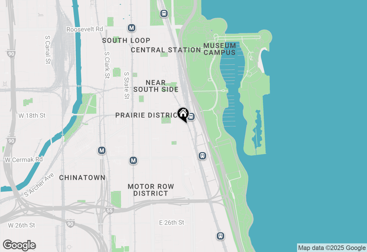 Map of 1901 S Calumet Avenue #2306, Chicago, IL 60616