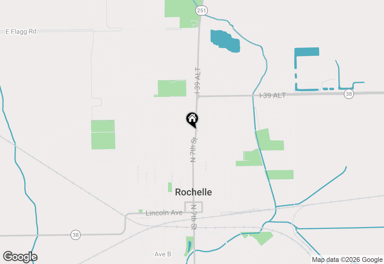 Map of 1016 N 7th Street, Rochelle, IL 61068