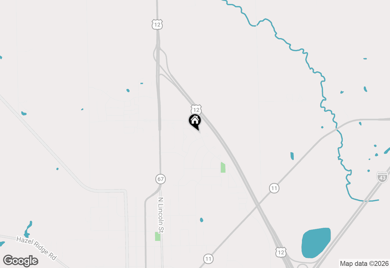 Map of 439 Clover St, Elkhorn, WI 53121