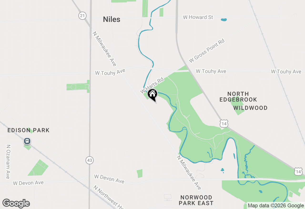 Map of 6556 W Ebinger Drive #2, Niles, IL 60714