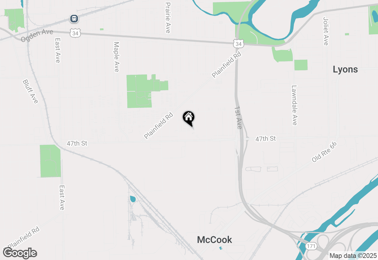 Map of 4617 Grove Avenue #1N, Brookfield, IL 60513