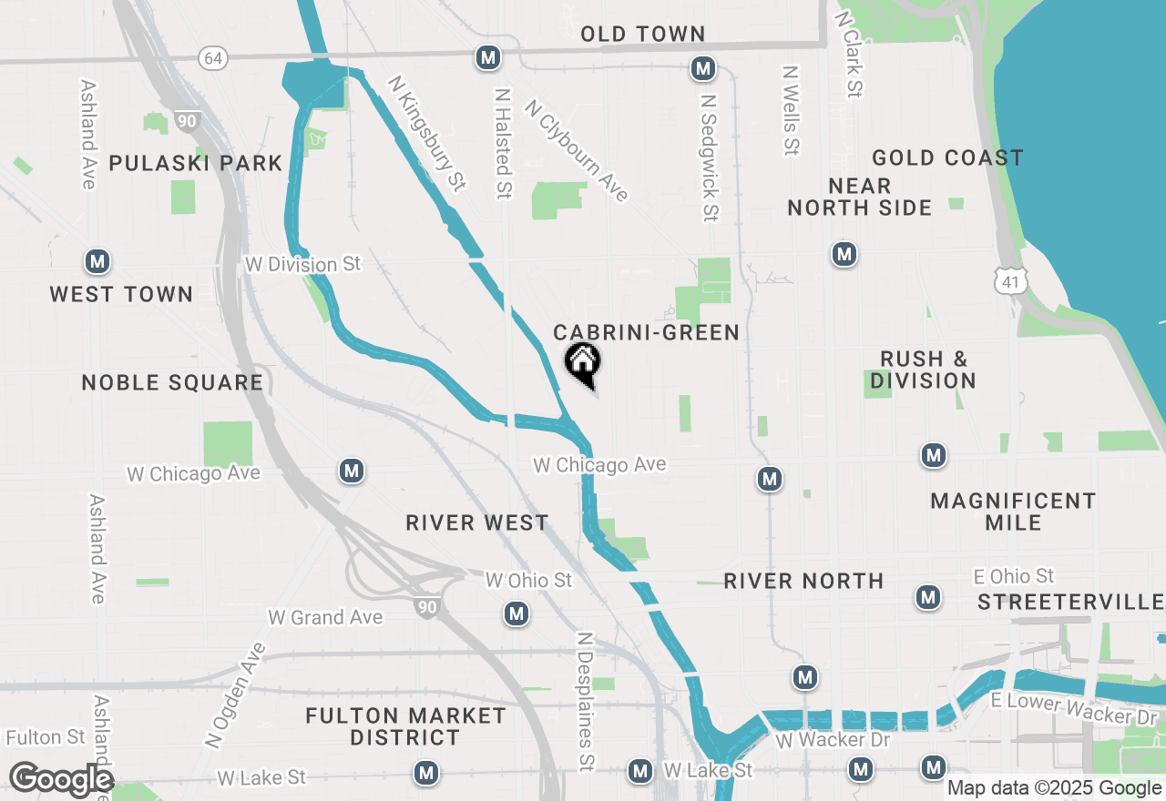 Map of 900 N Kingsbury Street #878, Chicago, IL 60610