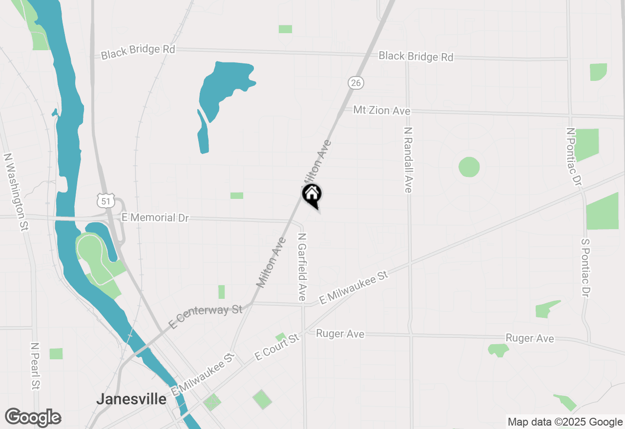 Map of 824 N Garfield Avenue, Janesville, WI 53545