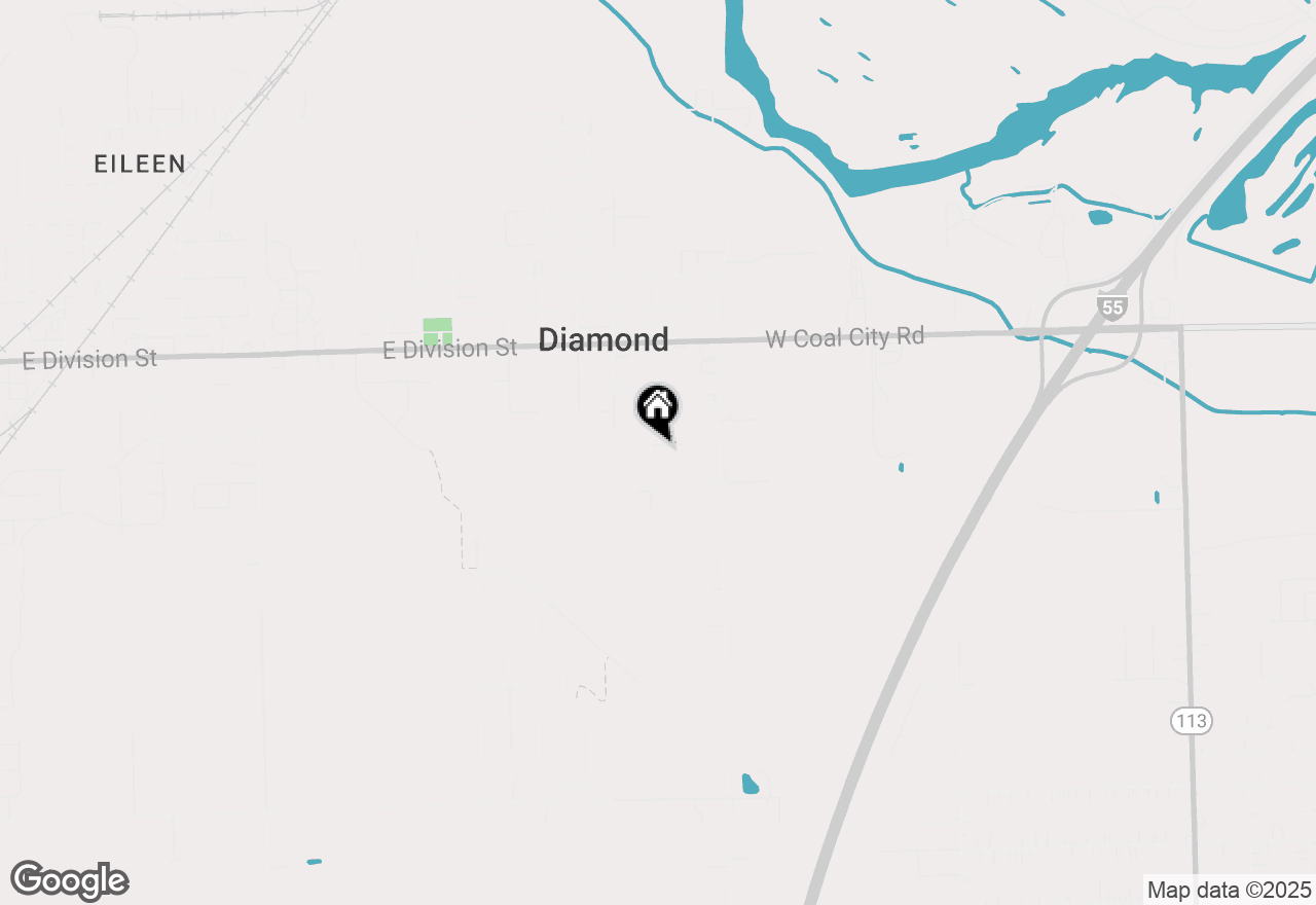 Map of 345 S Calkey Street, Diamond, IL 60416