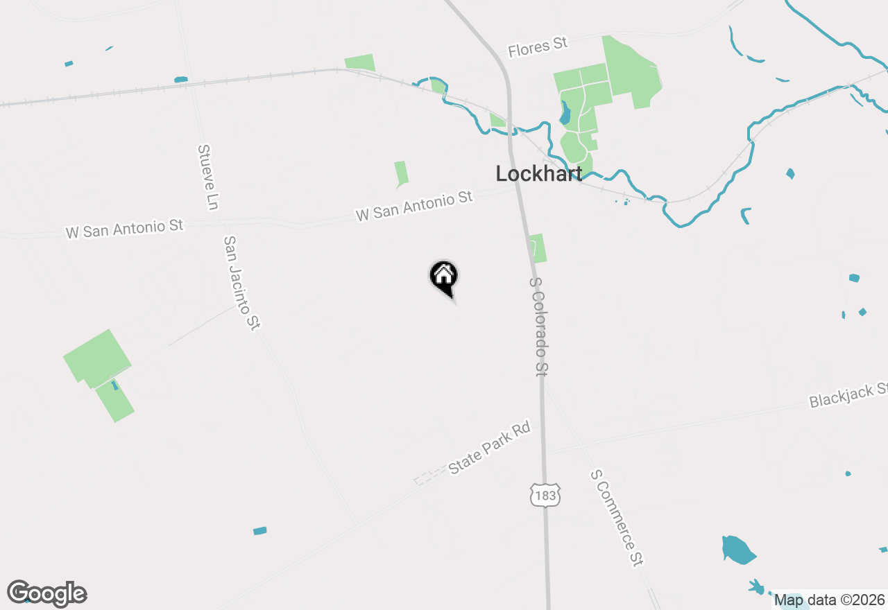 Map of 400 Hackberry St, Lockhart, TX 78644