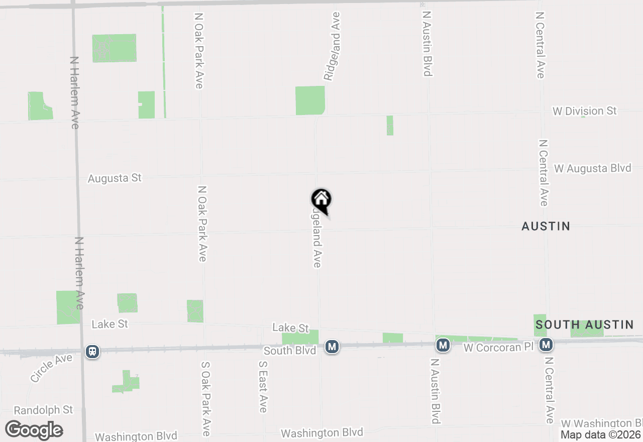 Map of 512 N Ridgeland Avenue, Oak Park, IL 60302