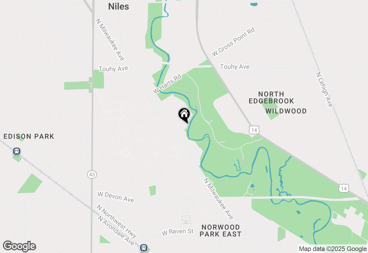 Map of 6801 N Milwaukee Avenue #406, Niles, IL 60714