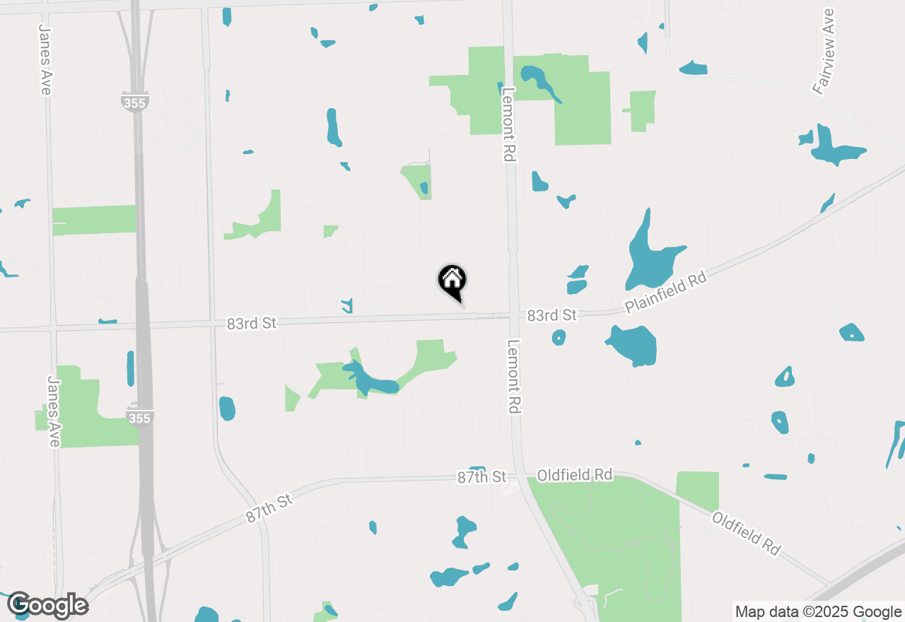 Map of 1340 83rd Street, Downers Grove, IL 60516