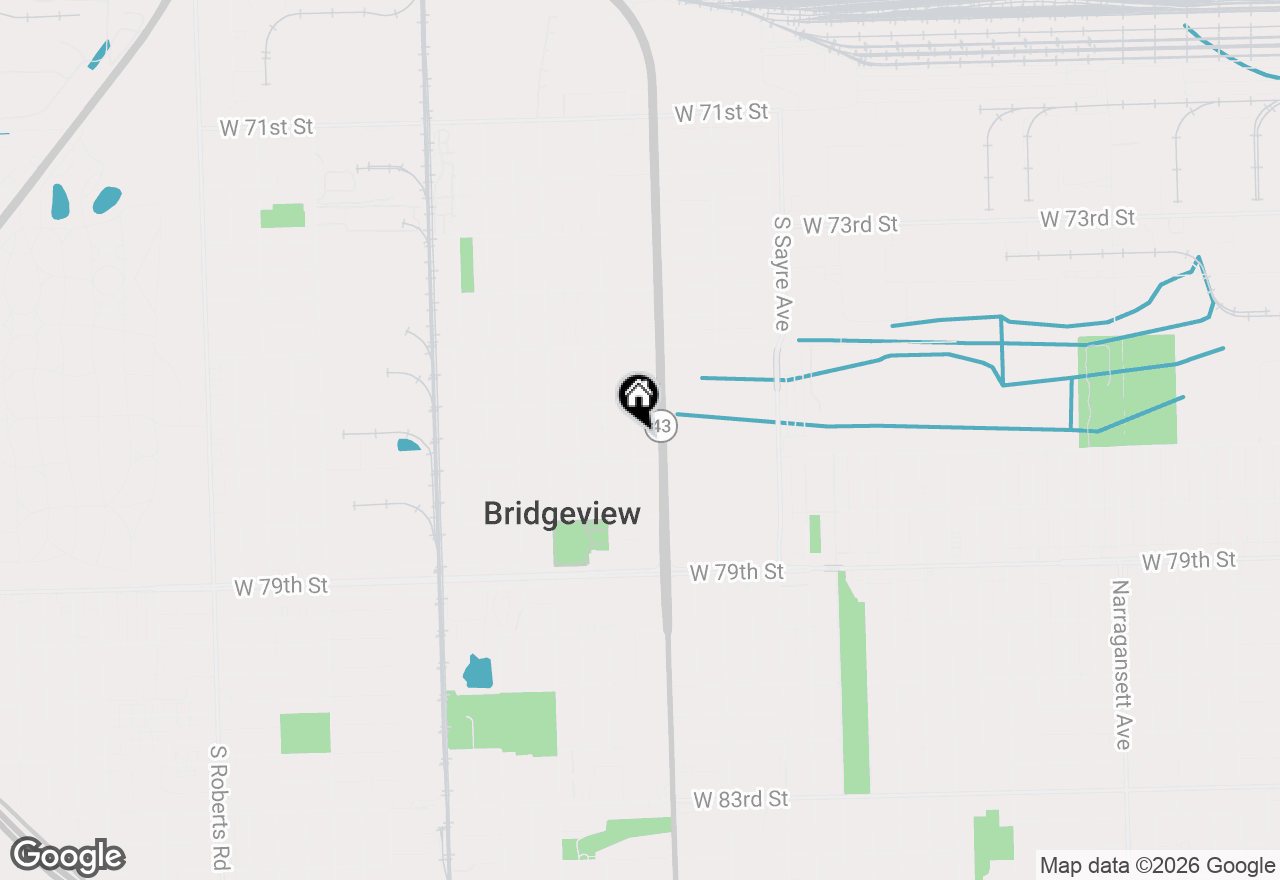 Map of 7635 S Oconto Avenue, Bridgeview, IL 60455