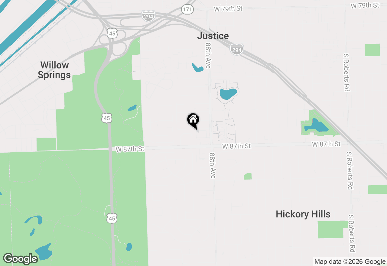 Map of 8627 Miroballi Drive, Hickory Hills, IL 60457