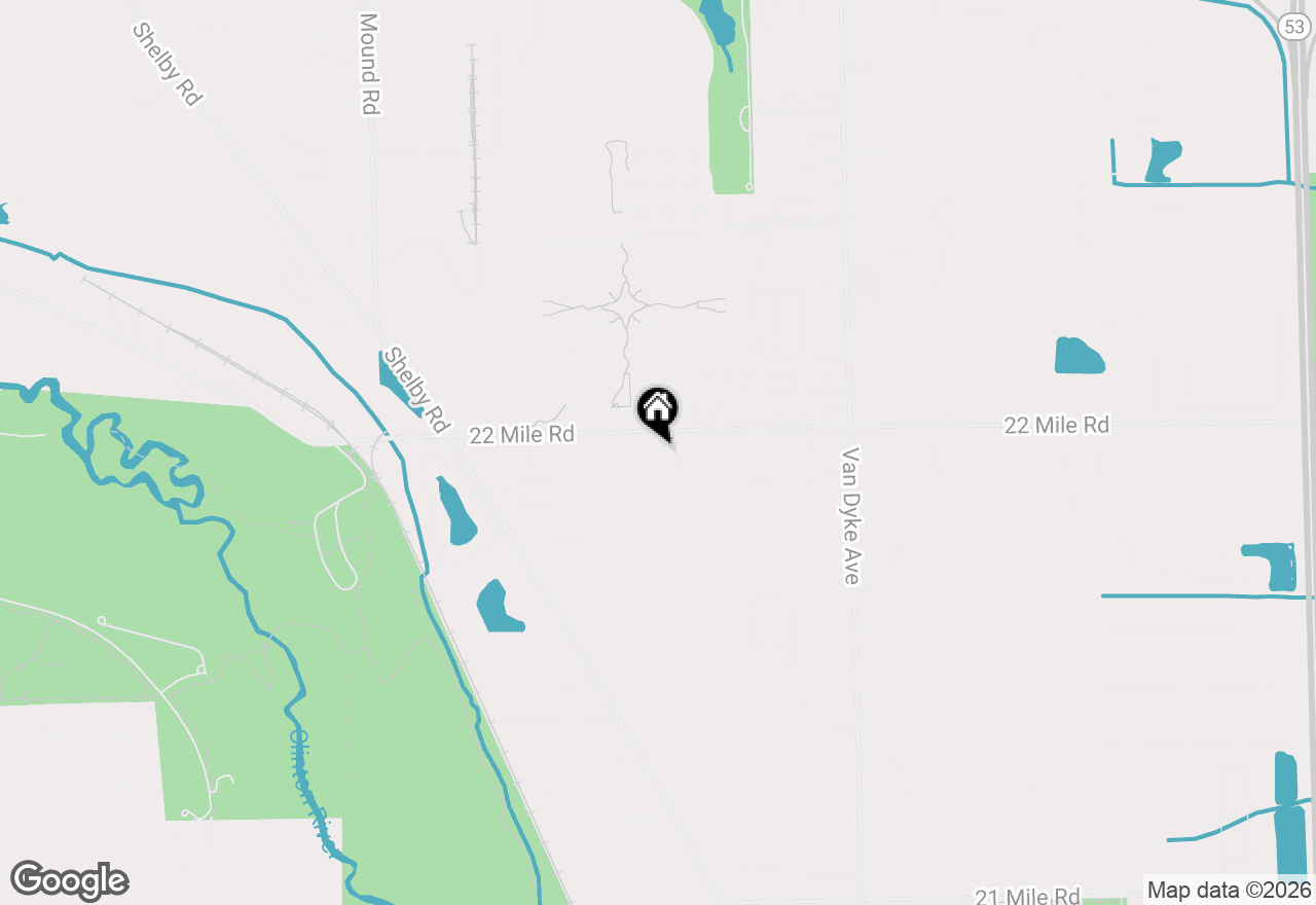 Map of 48940 Cardinal Street, Shelby Twp, MI 48317