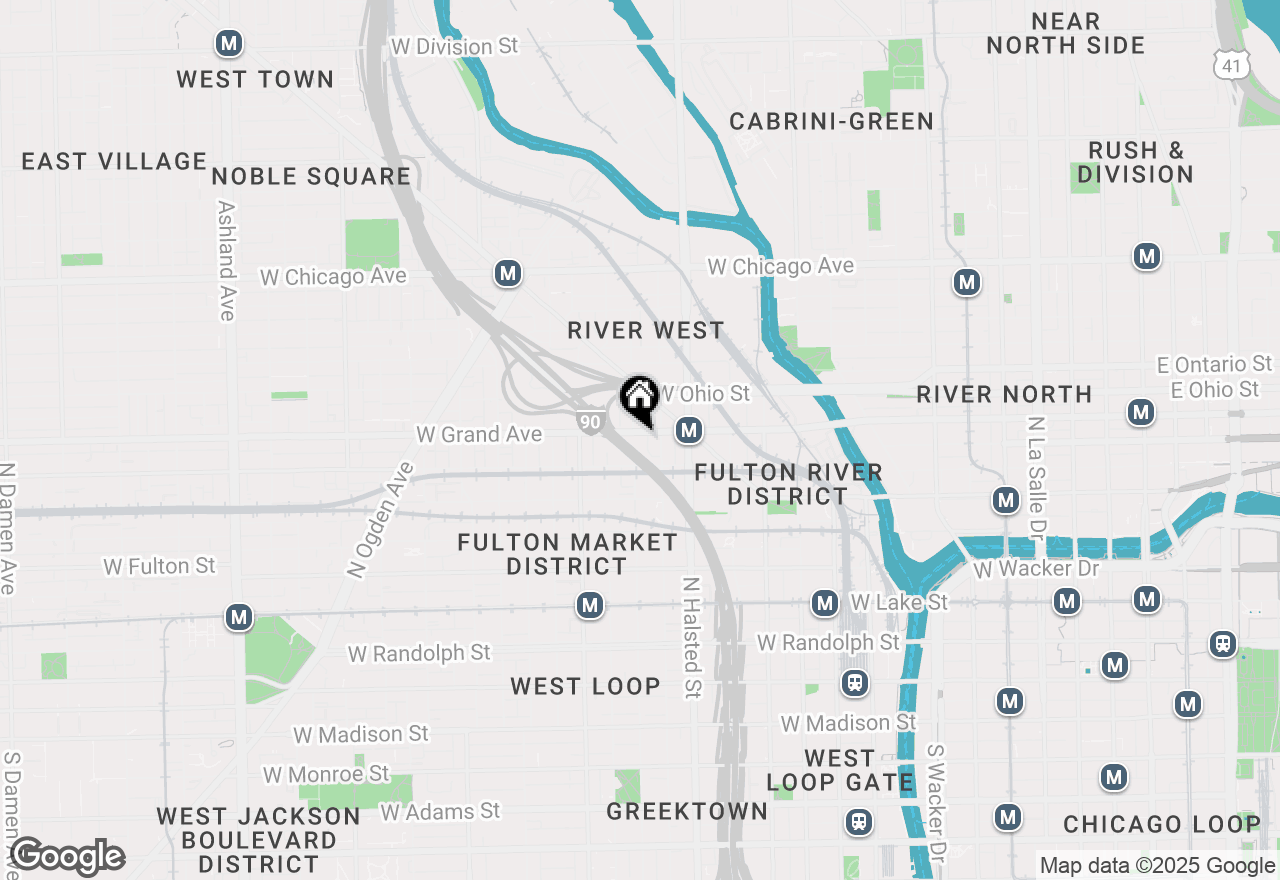 Map of 851 W Grand Avenue #201, Chicago, IL 60642