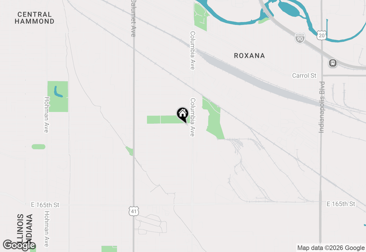 Map of 1122 Highland Street, Hammond, IN 46320