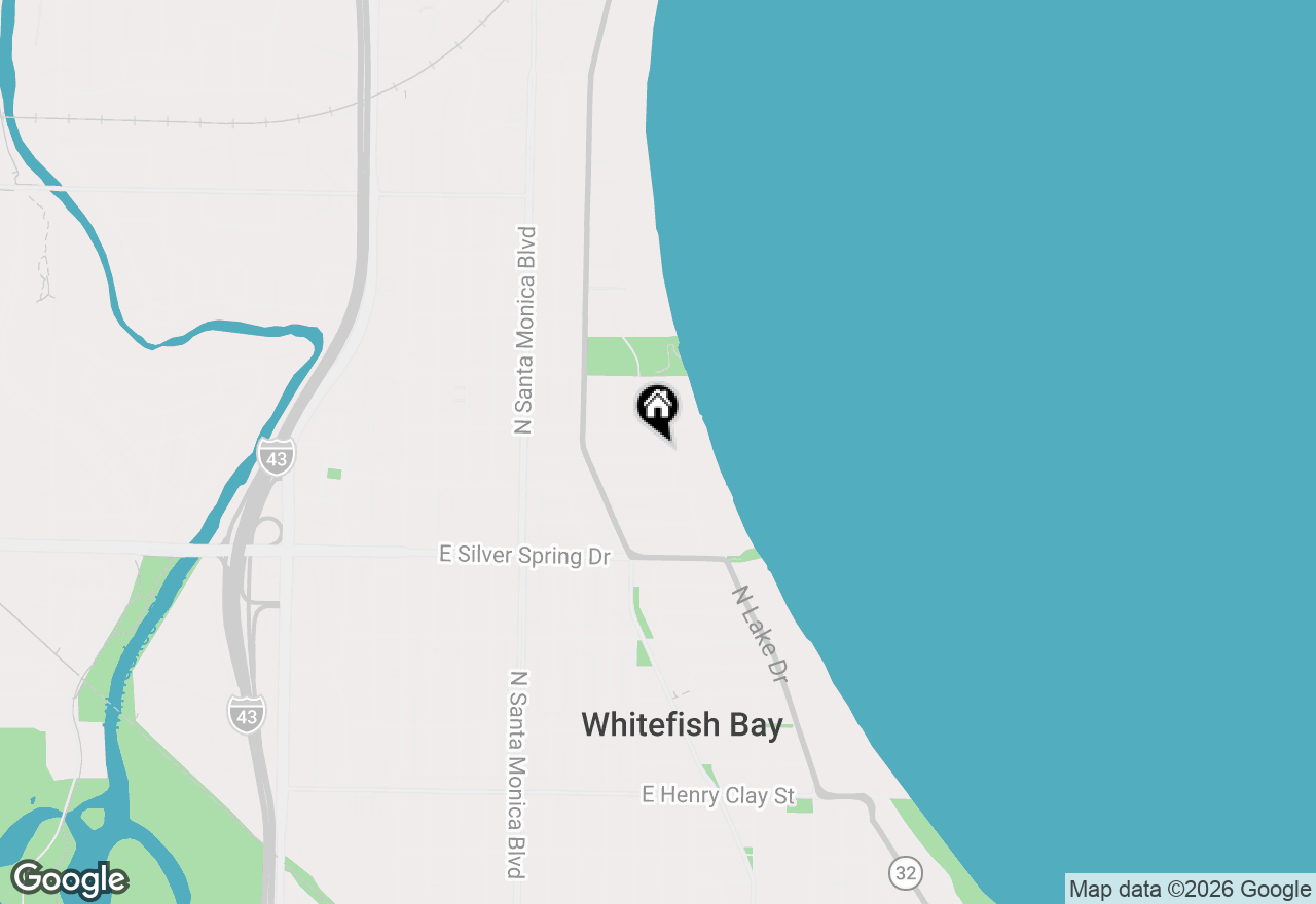 Map of 722 E Carlisle Ave, Whitefish Bay, WI 53217